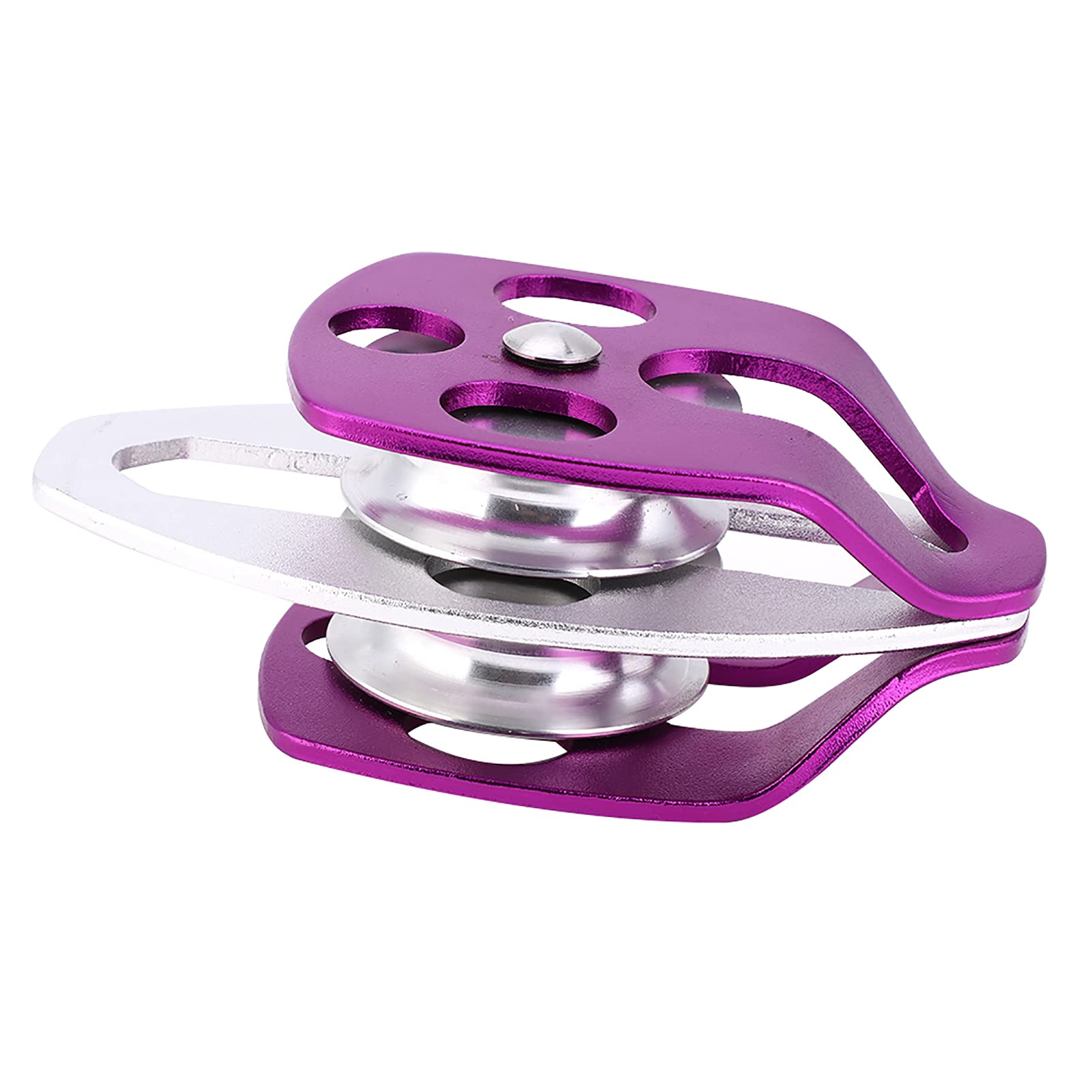 クライミング プーリー 滑車 ダブルベアリング 航空用アルミ製 登山用 巻き上げ 洞窟探検 救助 空中作業 高強度 (パープル) Amazon.co.jp: クライミング プーリー 滑車 ダブルベアリング 航空用